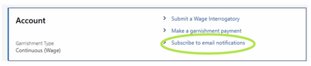 TAP Subscribe to email notifications screenshot